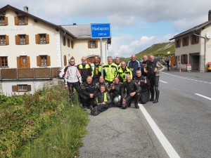 Groep op de Furka Italië met Stelvio Motorreizen