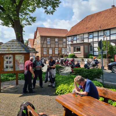 Pauze momentje bij een bakkertje