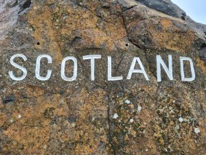Scotland de steen bij de grens